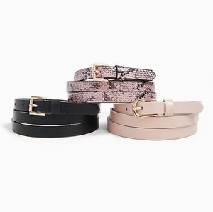 PINK SNAKESKIN PRINT FAUX LEATHER BELT PACK